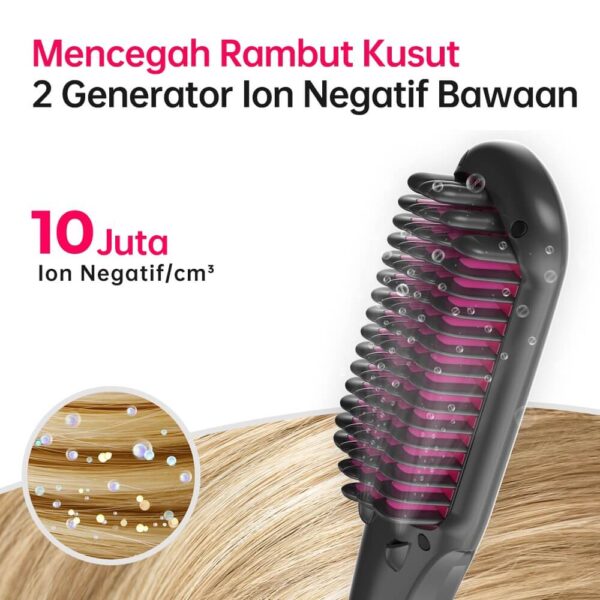 Corded hair straightening brush - Gambar 4