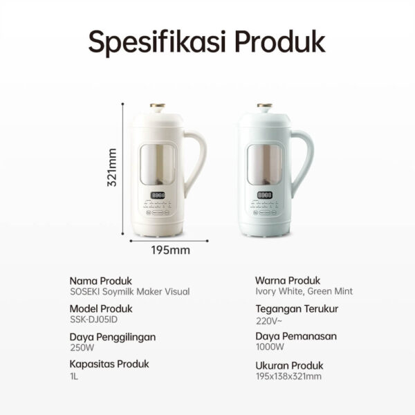 Transparan Soy Milk Maker - Gambar 5